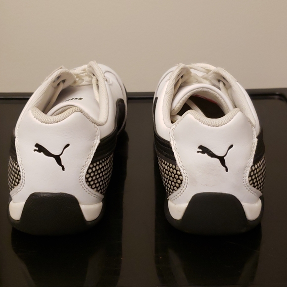 White and Black Puma Sneakers - Picture 3 of 6